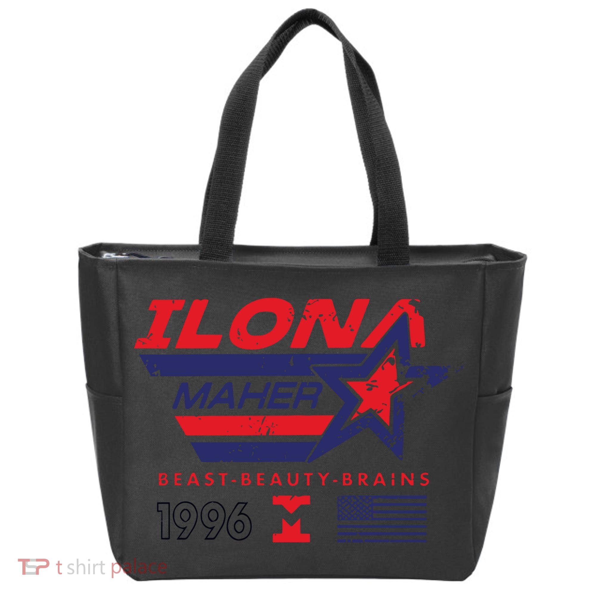 Ilona Maher Beast Beauty Brains 1996 Flag Tote Bag