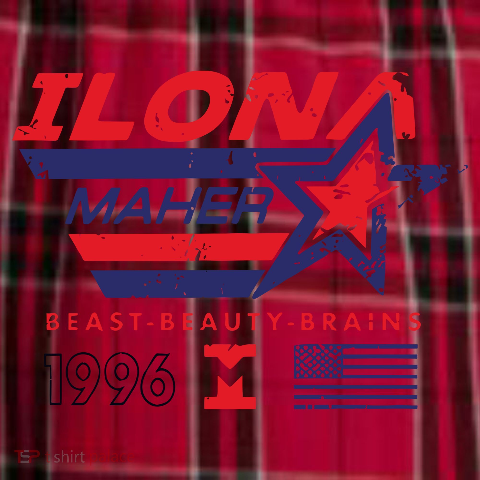 Ilona Maher Beast Beauty Brains 1996 Flag Men's Flannel Plaid Pajama Pants