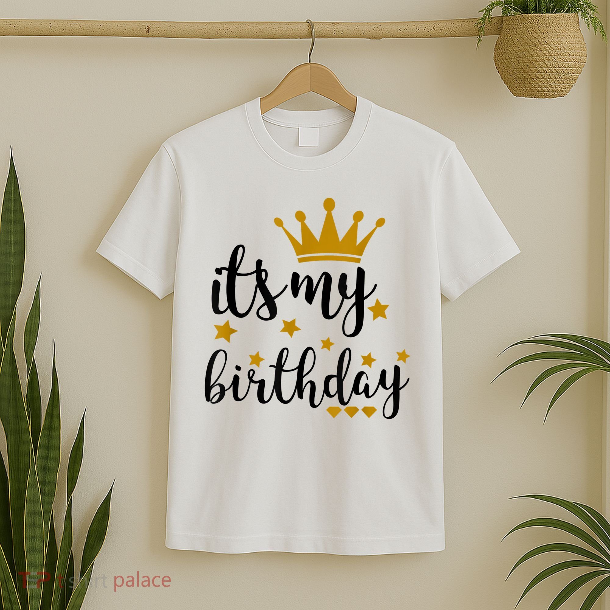 It's My Birthday Shirt For Women, Teens, Girls, Black & Gold T-Shirt
