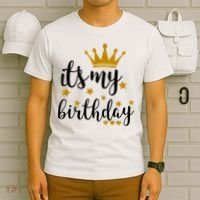 It's My Birthday Shirt For Women, Teens, Girls, Black & Gold T-Shirt thumb 6