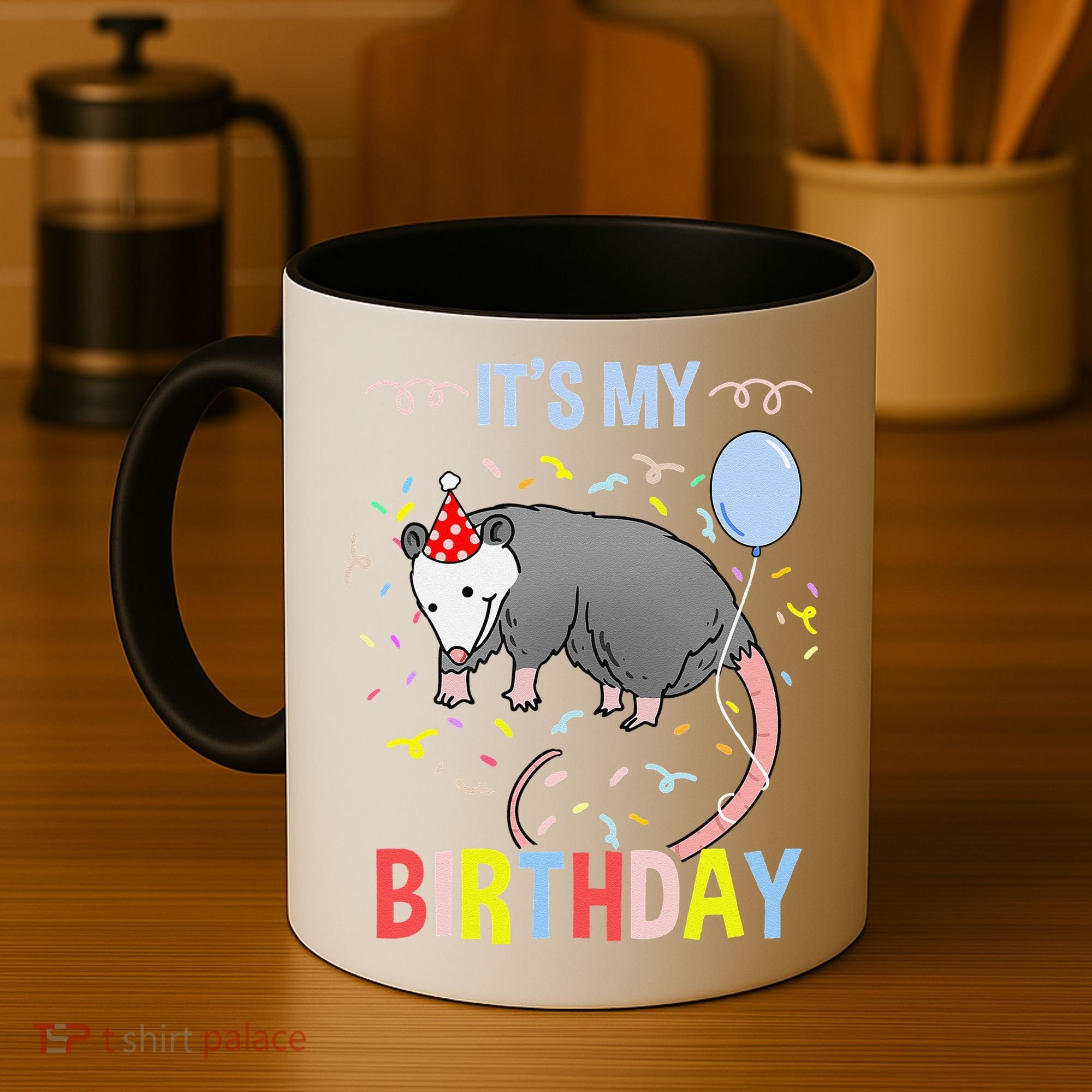 Its My Birthday Opossum Coffee Mug