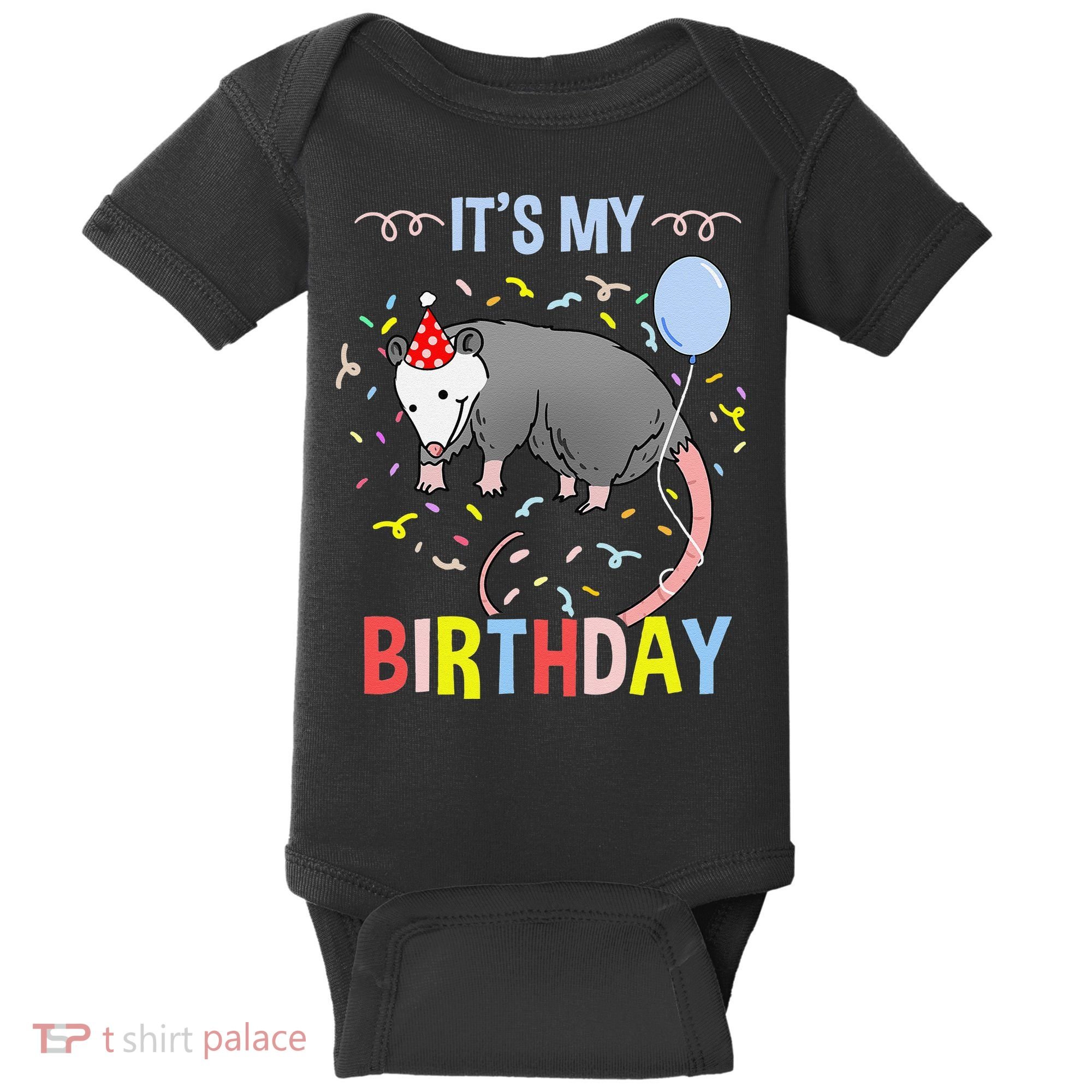 Its My Birthday Opossum Baby Bodysuit