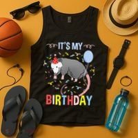 Its My Birthday Opossum Tank Top thumb 4