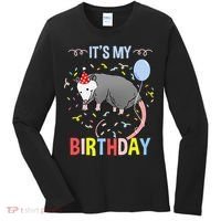 Its My Birthday Opossum Women's Long Sleeve Shirt thumb 0