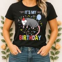 Its My Birthday Opossum Women's T-Shirt thumb 2
