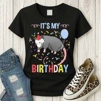 Its My Birthday Opossum Women's T-Shirt thumb 3
