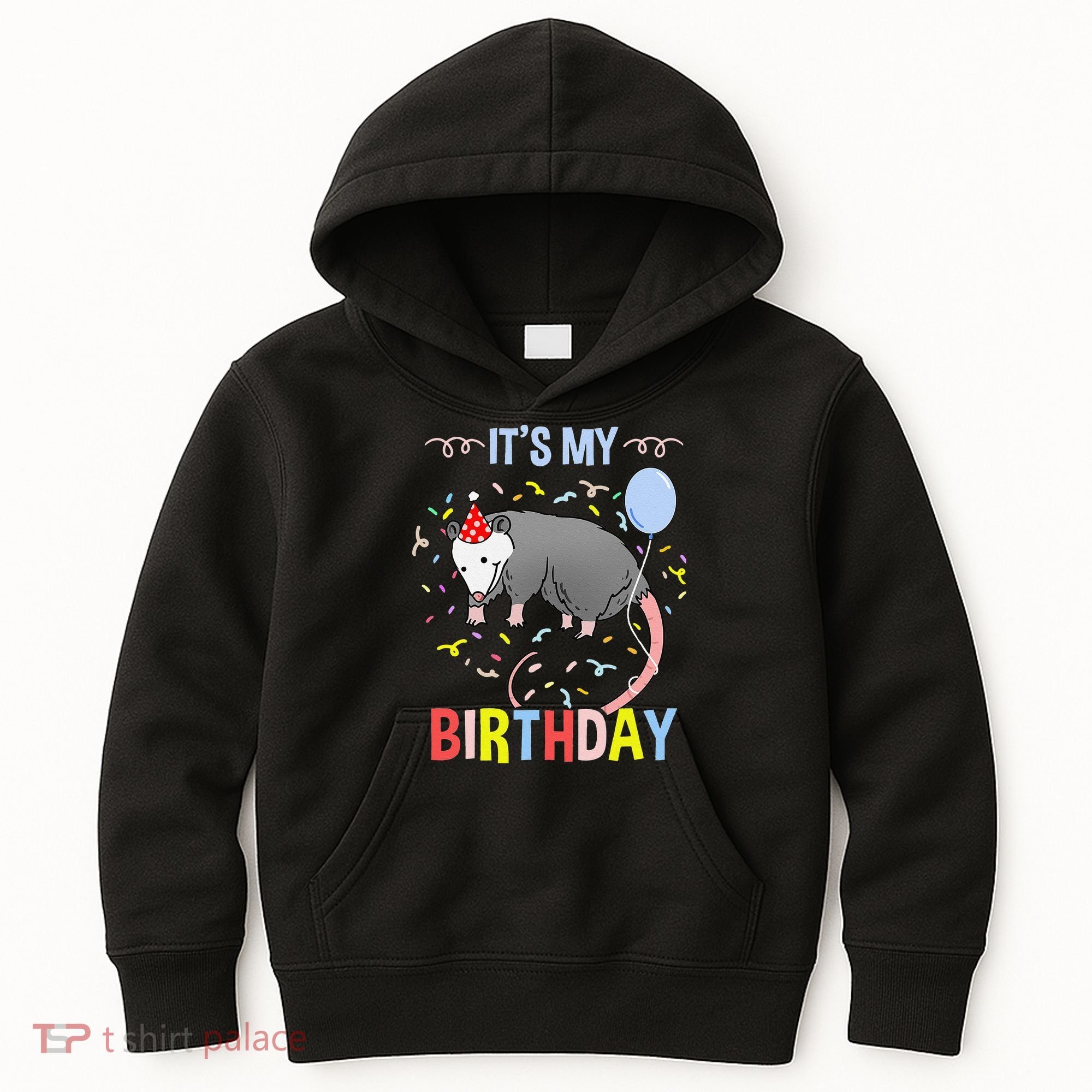 Its My Birthday Opossum Kids Hoodie