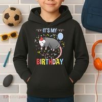 Its My Birthday Opossum Kids Hoodie thumb 2
