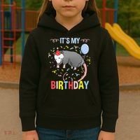 Its My Birthday Opossum Kids Hoodie thumb 3