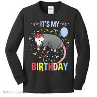 Its My Birthday Opossum Kids Long Sleeve Shirt thumb 0