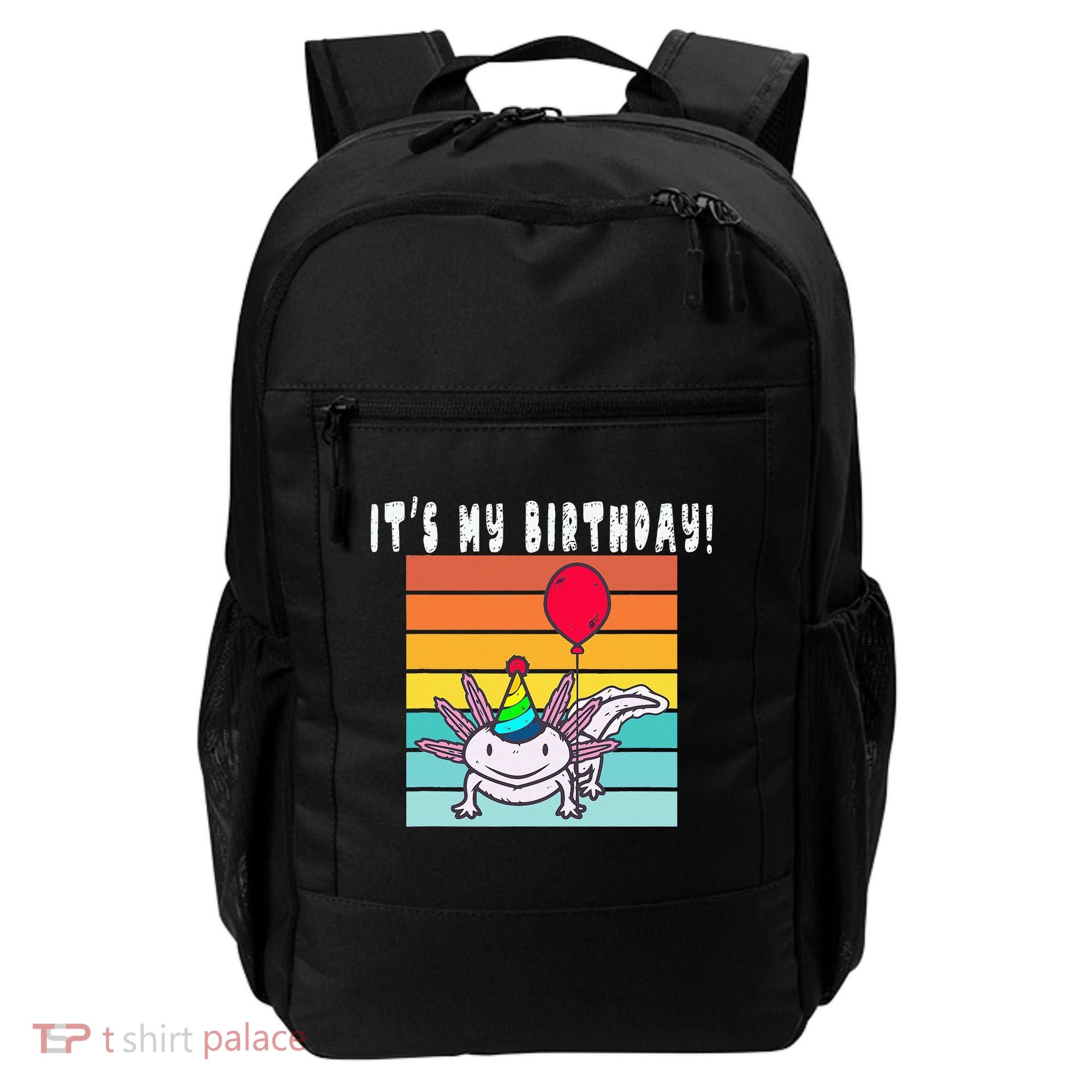 Its My Birthday Axolotl Party Hat & Balloon Backpack