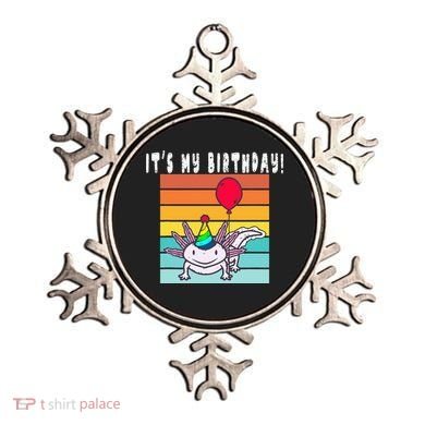 Its My Birthday Axolotl Party Hat & Balloon Ornament