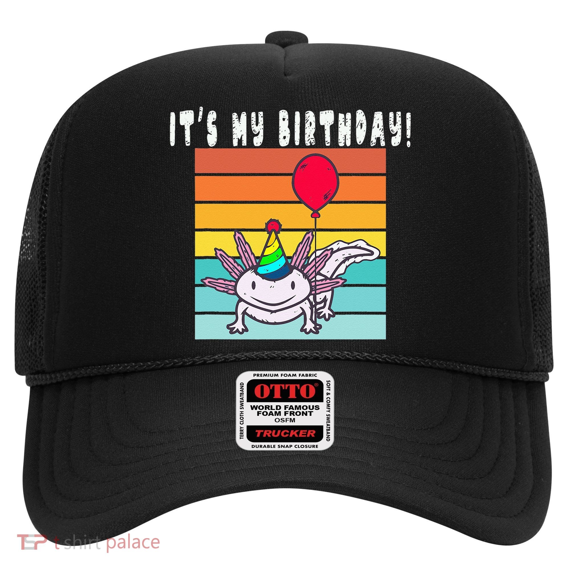 Its My Birthday Axolotl Party Hat & Balloon Hat