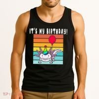 Its My Birthday Axolotl Party Hat & Balloon Tank Top thumb 3