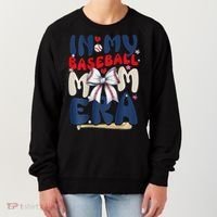 In My Baseball Mom Era Baseball Mama Coquette Bow Game Day Women's Sweatshirt thumb 0