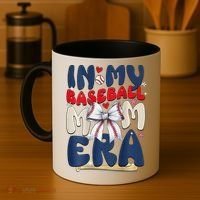 In My Baseball Mom Era Baseball Mama Coquette Bow Game Day Coffee Mug thumb 4