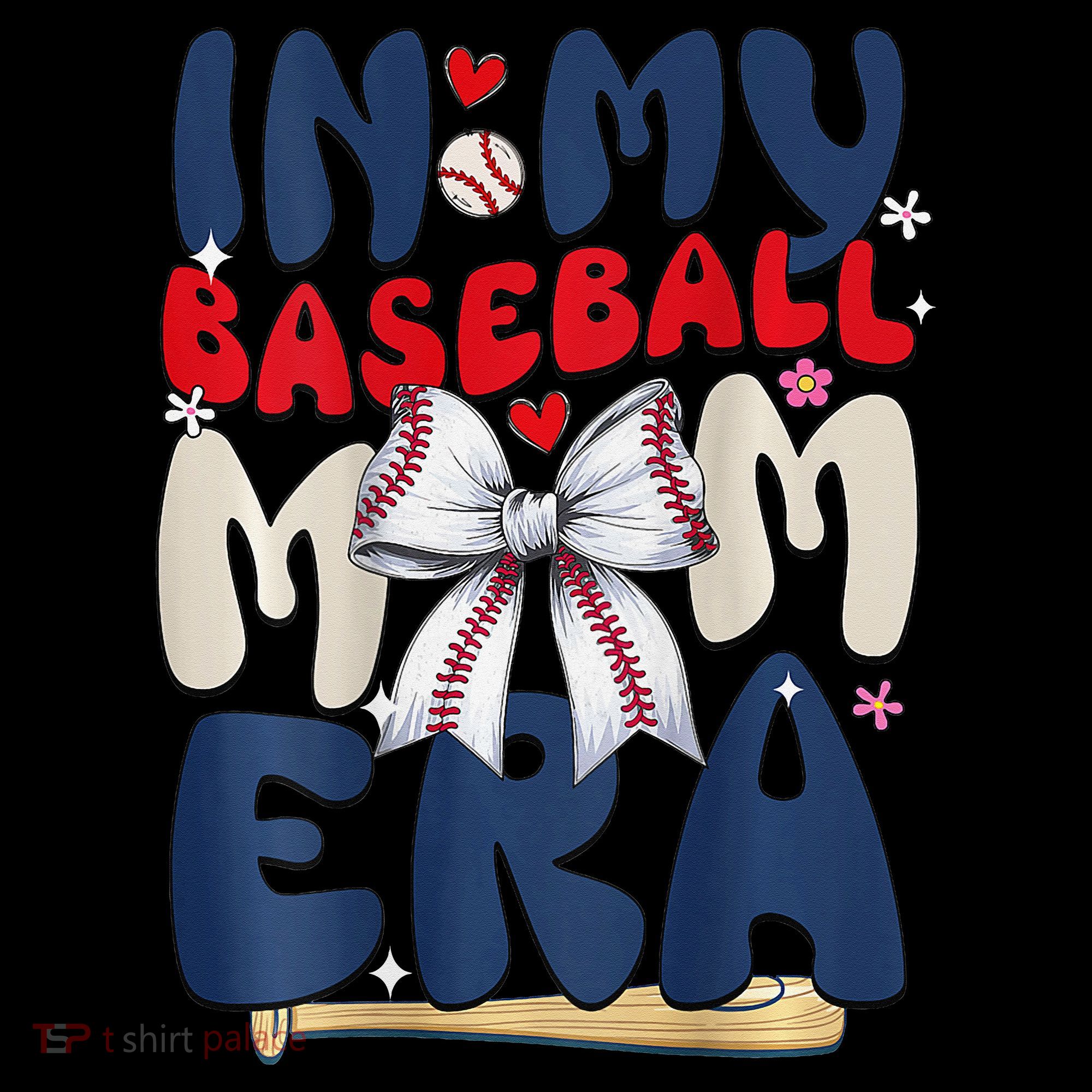 In My Baseball Mom Era Baseball Mama Coquette Bow Game Day Coffee Mug