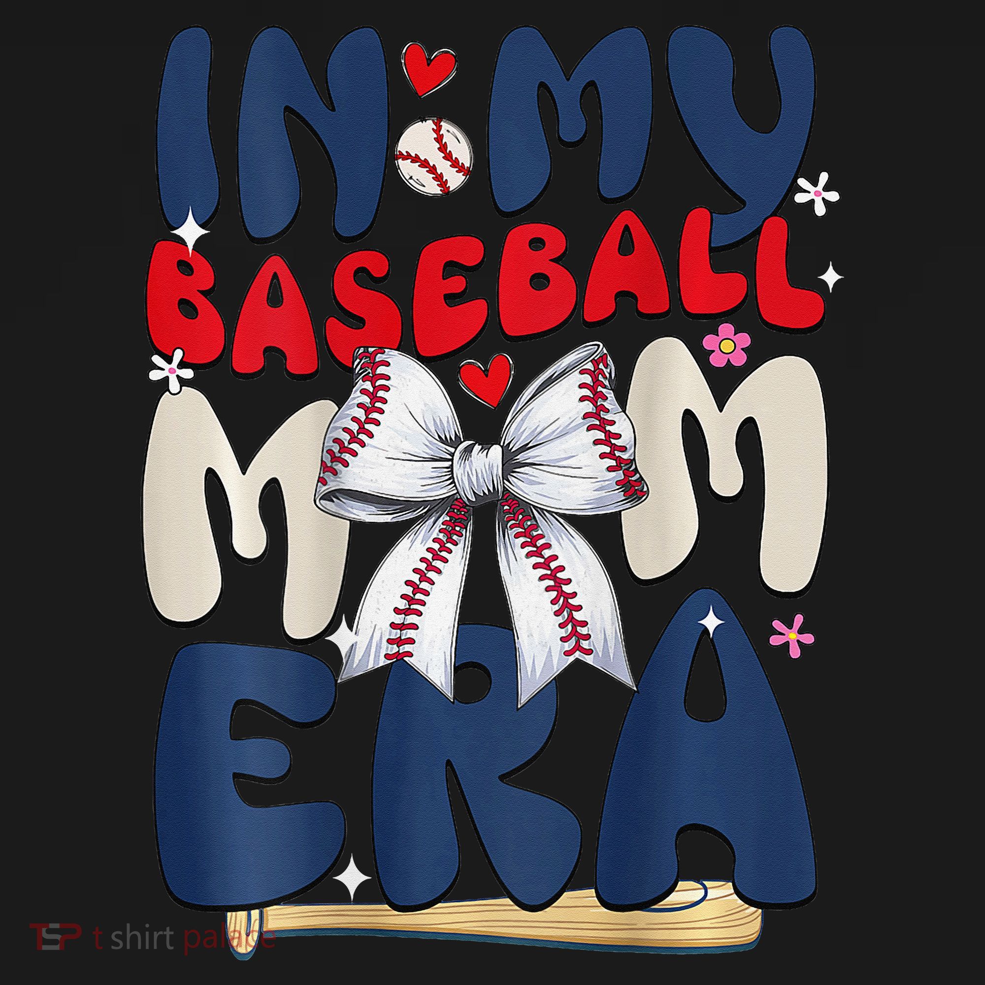 In My Baseball Mom Era Baseball Mama Coquette Bow Game Day Women's Hoodie