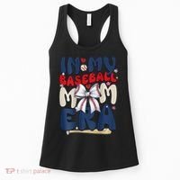 In My Baseball Mom Era Baseball Mama Coquette Bow Game Day Women's Tank Top thumb 0