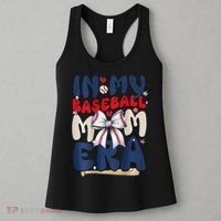 In My Baseball Mom Era Baseball Mama Coquette Bow Game Day Women's Tank Top thumb 3