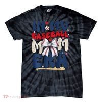 In My Baseball Mom Era Baseball Mama Coquette Bow Game Day Tie-Dye T-Shirt thumb 0