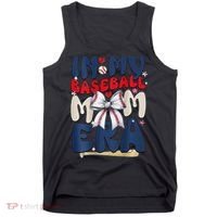 In My Baseball Mom Era Baseball Mama Coquette Bow Game Day Tank Top thumb 0