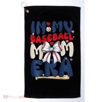 In My Baseball Mom Era Baseball Mama Coquette Bow Game Day Golf Towel thumb 0