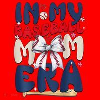 In My Baseball Mom Era Baseball Mama Coquette Bow Game Day Santa Hat thumb 1