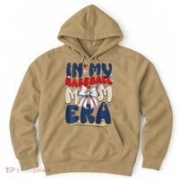 In My Baseball Mom Era Baseball Mama Coquette Bow Game Day Hoodie thumb 0