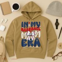 In My Baseball Mom Era Baseball Mama Coquette Bow Game Day Hoodie thumb 3