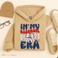 In My Baseball Mom Era Baseball Mama Coquette Bow Game Day Hoodie thumb 4