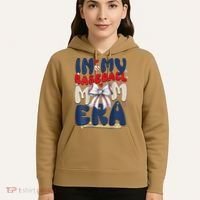 In My Baseball Mom Era Baseball Mama Coquette Bow Game Day Hoodie thumb 5