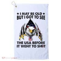 I May Be Old But I Got To See The Usa Before It Went To Shit Golf Towel thumb 0