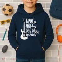 I May Be Old But I Got To See All The Cool Bands Kids Hoodie thumb 2