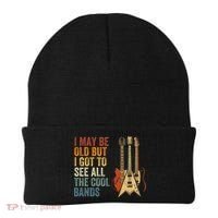 I May Be Old But I Got To See All The Cool Bands Classic Guitar Concert Beanie thumb 0