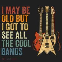 I May Be Old But I Got To See All The Cool Bands Classic Guitar Concert Beanie thumb 2