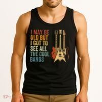I May Be Old But I Got To See All The Cool Bands Classic Guitar Concert Tank Top thumb 3