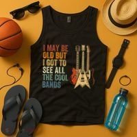 I May Be Old But I Got To See All The Cool Bands Classic Guitar Concert Tank Top thumb 4