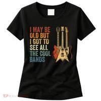 I May Be Old But I Got To See All The Cool Bands Classic Guitar Concert Women's T-Shirt thumb 0