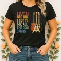 I May Be Old But I Got To See All The Cool Bands Classic Guitar Concert Women's T-Shirt thumb 2