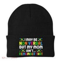 I May Be Non Verbal Nonverbal Autism Awareness Gift Beanie thumb 0