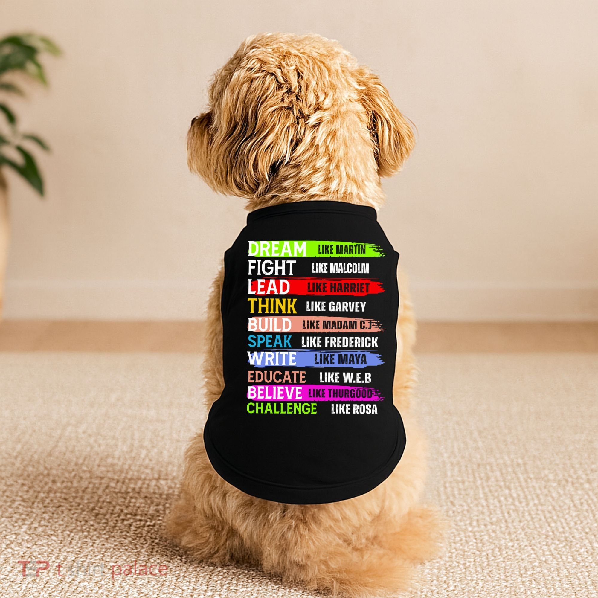 Inspiring Martin Black History Month African American Doggie Tank