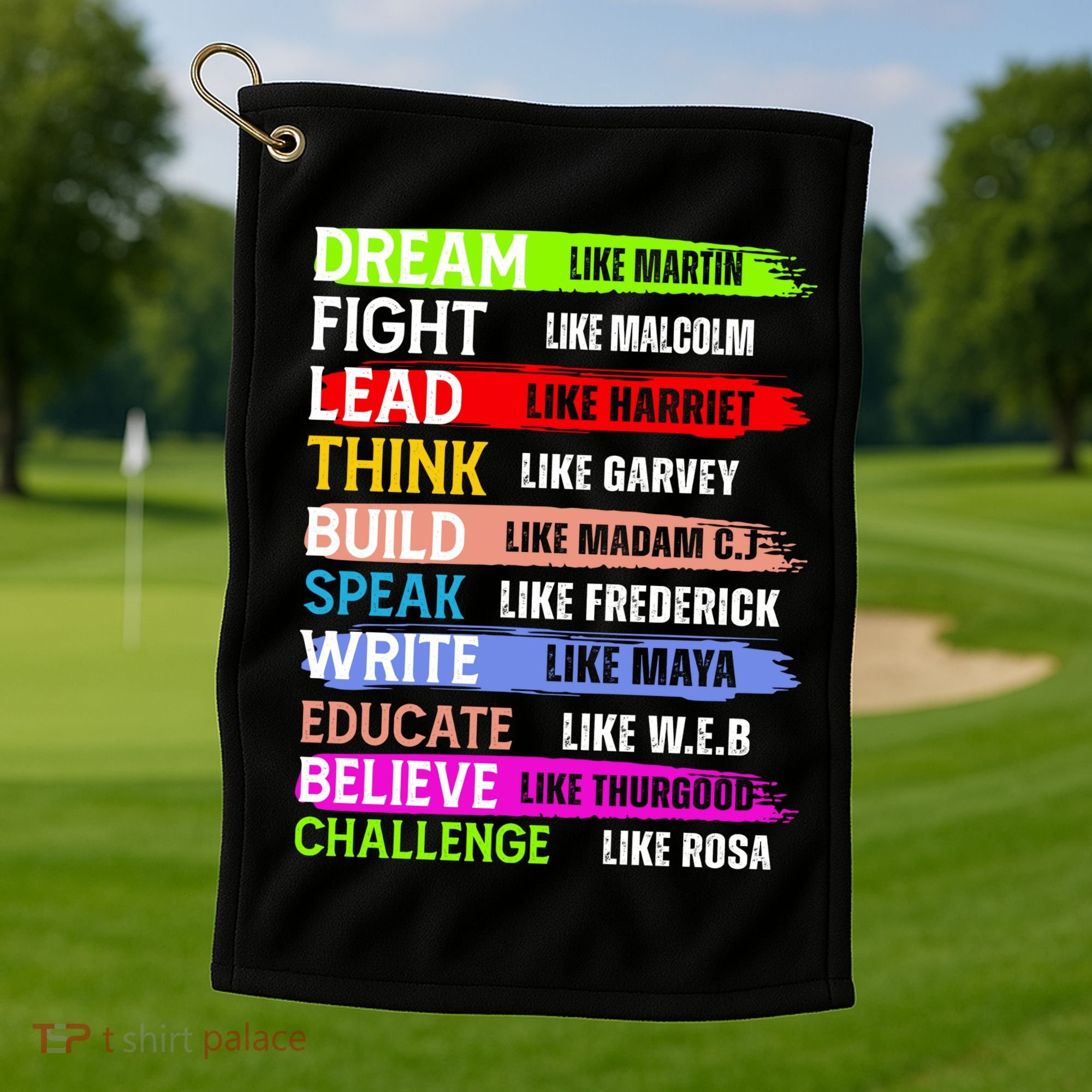 Inspiring Martin Black History Month African American Golf Towel