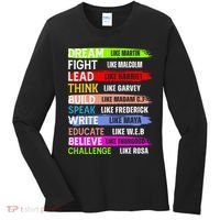 Inspiring Martin Black History Month African American Women's Long Sleeve Shirt thumb 0