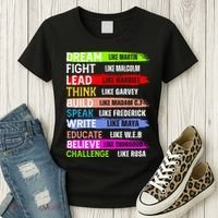 Inspiring Martin Black History Month African American Women's T-Shirt thumb 3