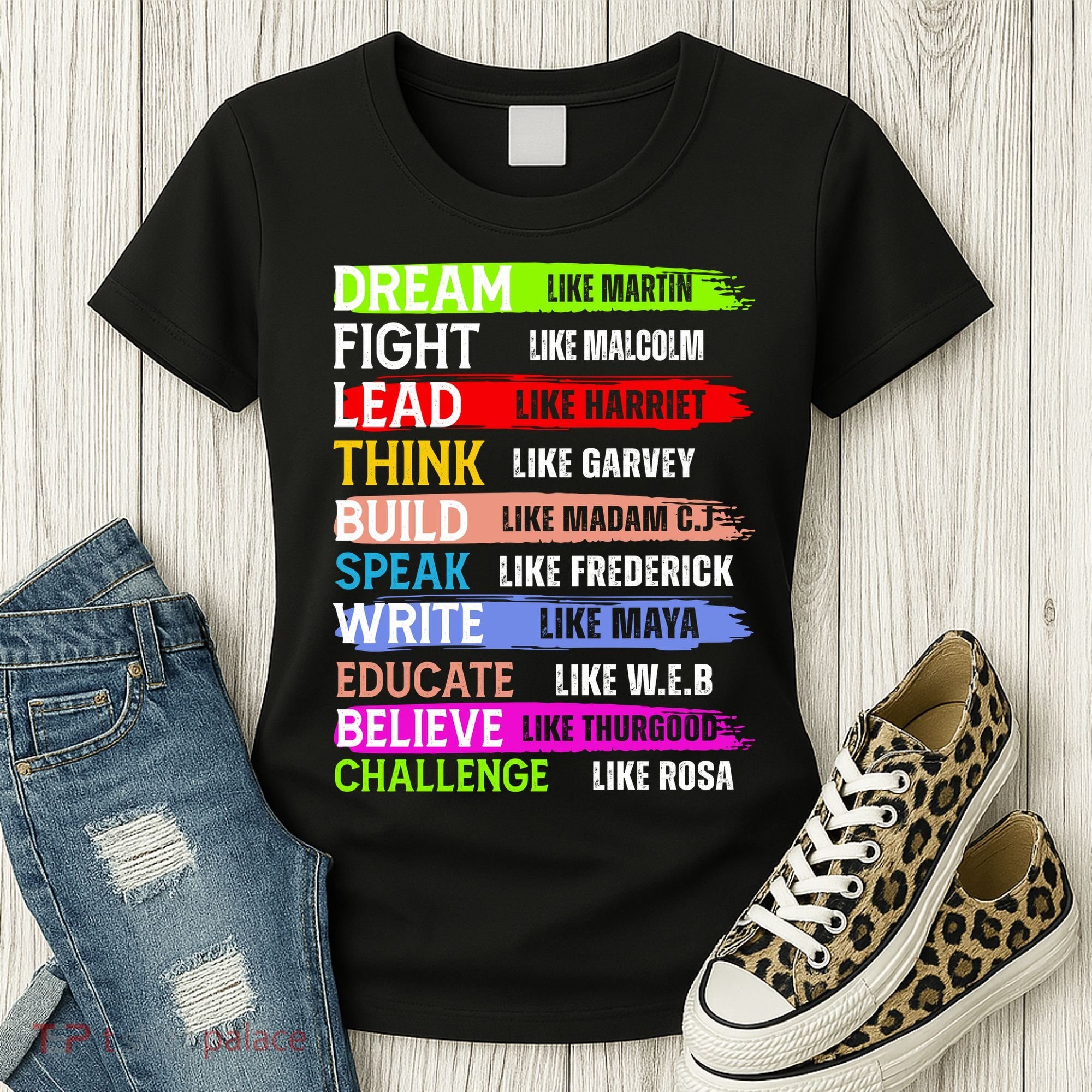 Inspiring Martin Black History Month African American Women's T-Shirt