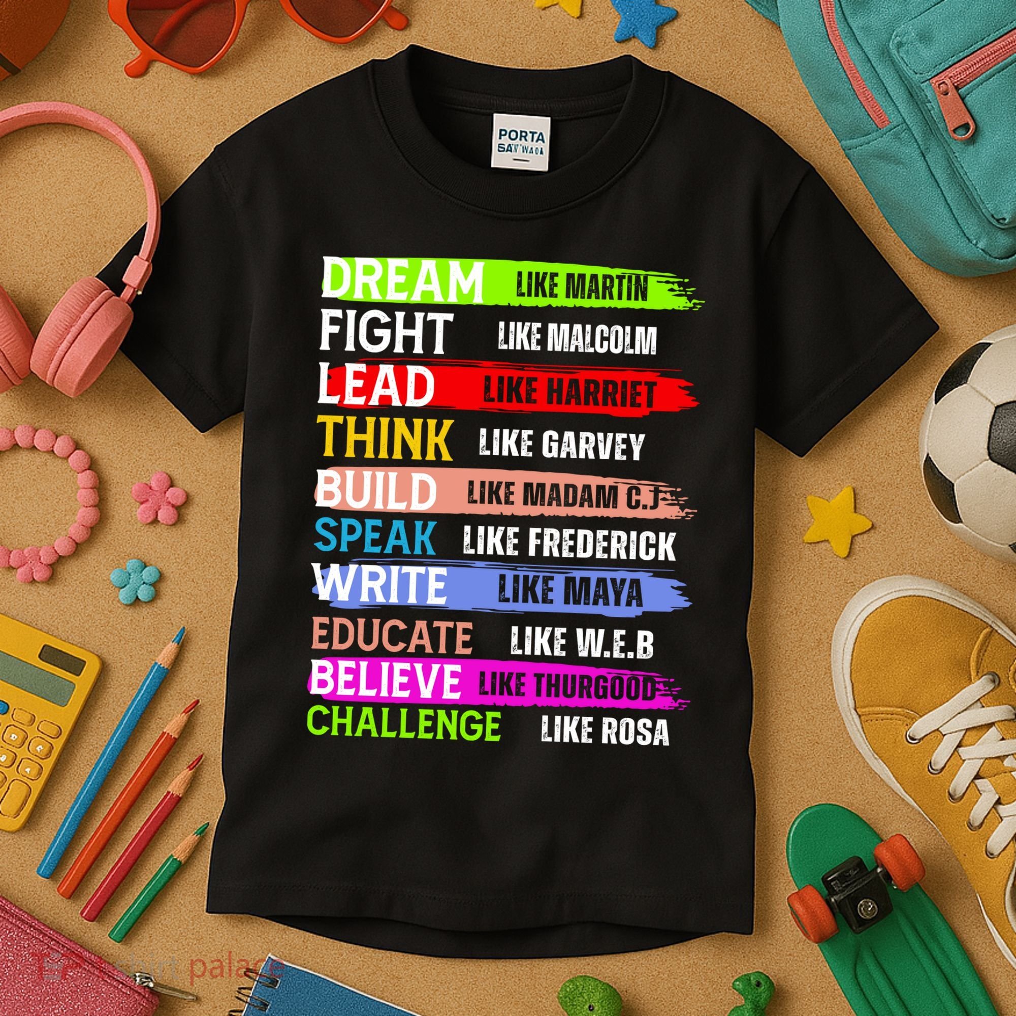 Inspiring Martin Black History Month African American Kids T-Shirt
