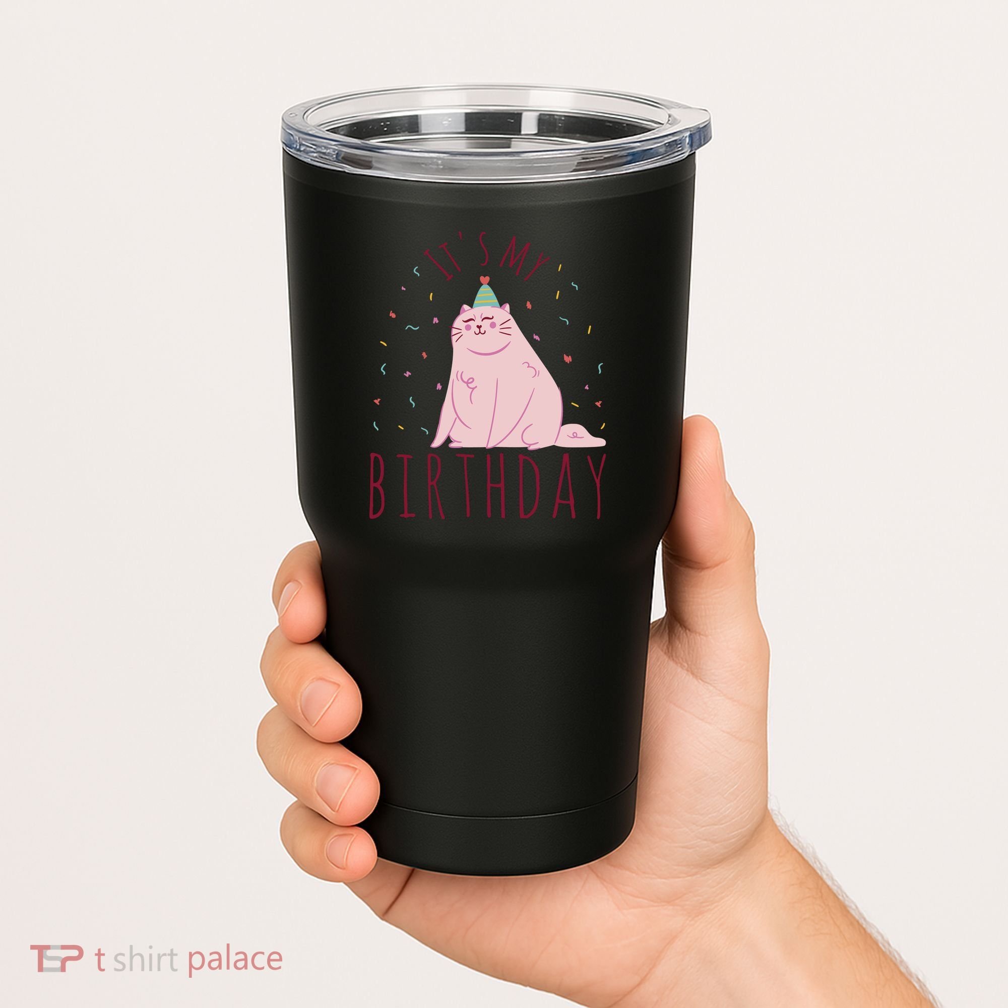 It's My Birthday Cat Tumbler
