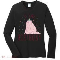 It's My Birthday Cat Women's Long Sleeve Shirt thumb 0