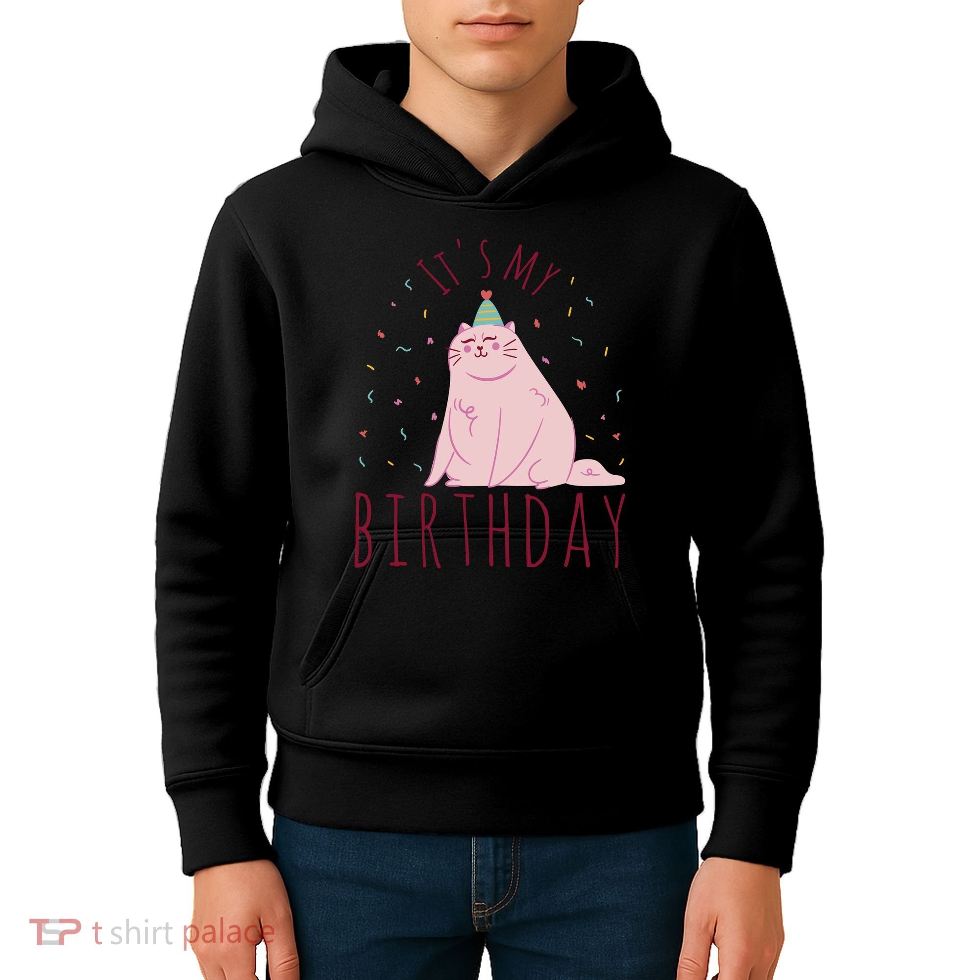 It's My Birthday Cat Kids Hoodie